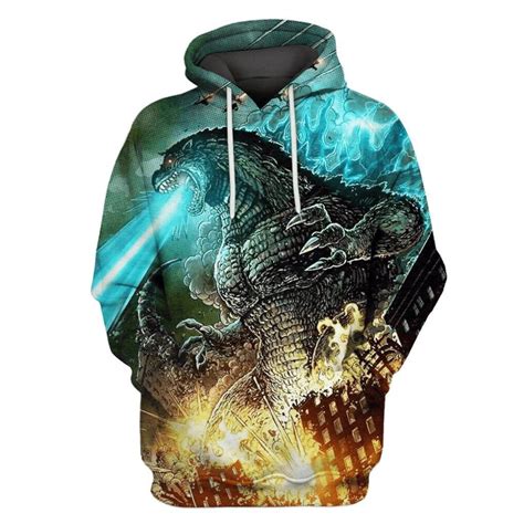 Godzilla 3d Printed Hoodie And Zipper Hoodie For Godzilla Fan Birthday