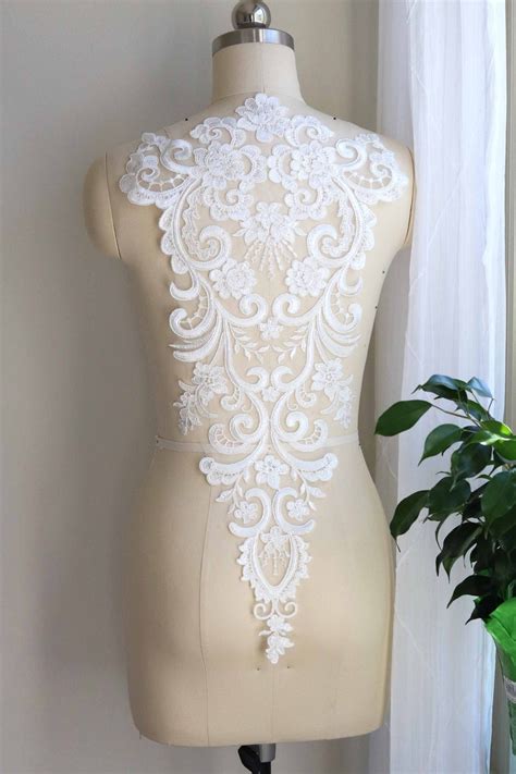 Oversized Bridal Lace Applique Bodice Lace Applique Etsy