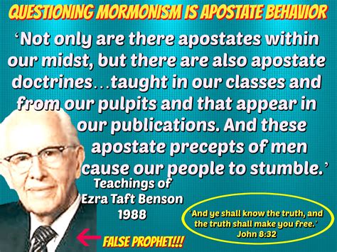 Questioning Mormonism Is Apostate Behavior Life After Ministry
