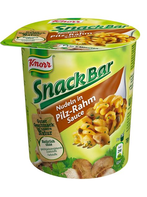 Knorr Snack Bar Nudeln In Pilz Rahm Sauce 70 G Amazon De