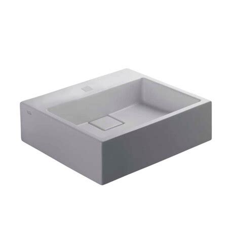 PILETA BACHA RECTANGULAR DE LOZA BLANCA DE APOYAR PARA BAÑO O COCINA