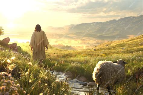 Jesusgoodshepherd Premium Ai Generated Image
