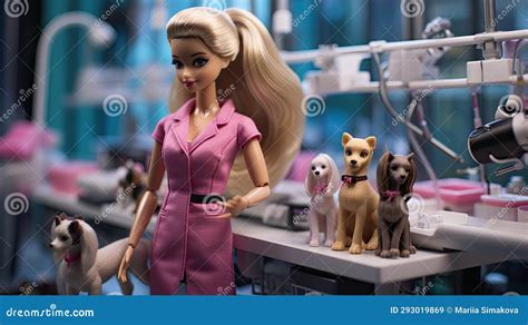 A Barbie Doll As a Veterinarian Photo Realistic Illustration ...