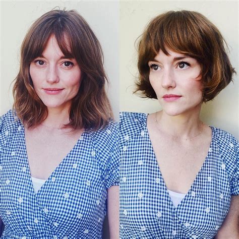 Youthful Short Jagged Bob With Bangs Chin Length Cuts Chin Length Haircuts Razored Haircuts