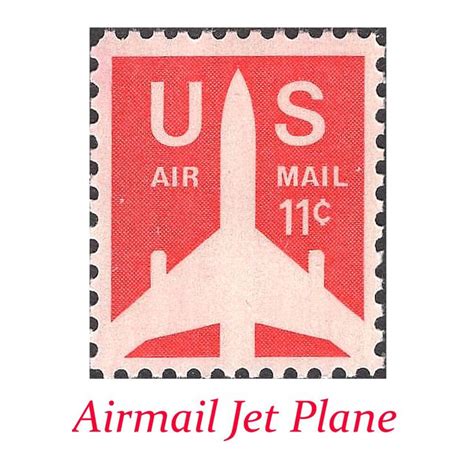 Ten 11c Jet Plane Airmail Stamp Vintage Unused Postage Etsy