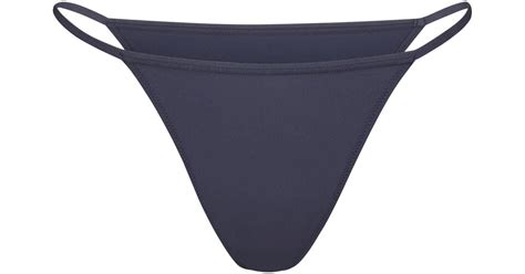 Skims Fits Everybody Cheeky String Bikini In Marine Blue Lyst