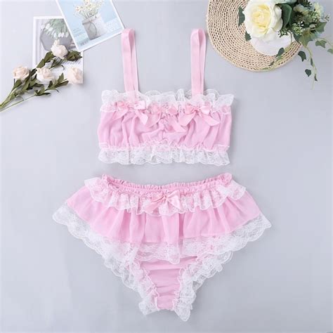 Mens Sissy Satin Femboy Lingerie Set Sissy Lingerie For Men Etsy UK