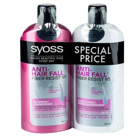 Syoss Shampoo Anti-Hair Fall 500ml + Conditioner 500ml Online at Best ...