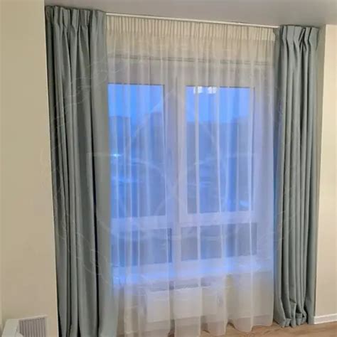 Светло-голубые портьеры в спальню пошив на заказ в Москве , цены на ...