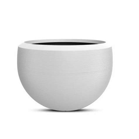 White Polymer Grande Large Planter For Decoration Size 88 X 60 Cm D