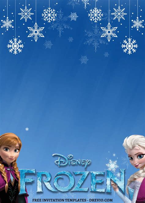 7 Cute Disney Frozen Canva Birthday Invitation Templates Download