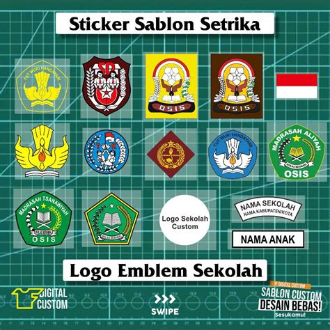 Jual Stiker Kain Sticker Sablon Setrika Dtf Logo Emblem Bet Sekolah Tk