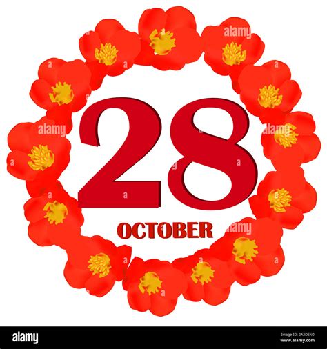 October 28 icon. For planning important day. Banner for holidays and ...