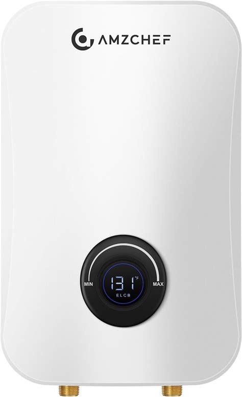 AMZCHEF W Tankless Electric Water Heater With LED Display Small Instant Hot Water Heater