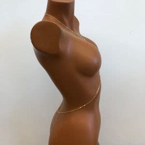 Women S Pearl Body Chain Gold Bikini Body Chain Bra Body Jewelry Etsy