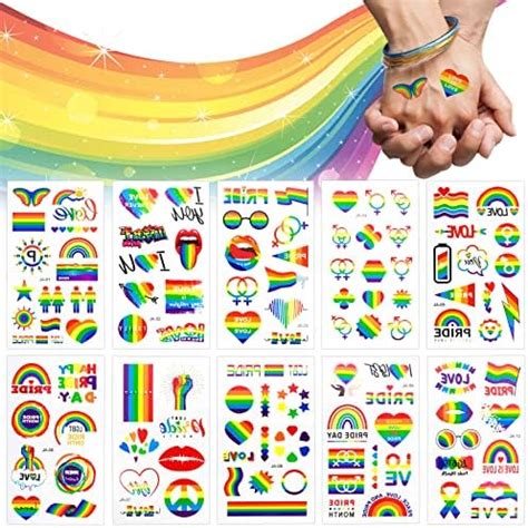 Amazon Sheets Pride Tattoos Rainbow Tattoos LGBT Pride Temporary Tattoos Gay Pride