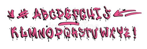 Cartoon Comic Graffiti Doodle Font Alphabet Stock Illustrations 309