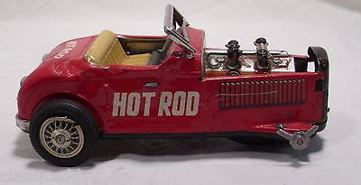 FORD JALOPY HOT ROD TIN FRICTION TOY CAR JAPAN IN RED FOR PARTS OR RESTORE Antique Price