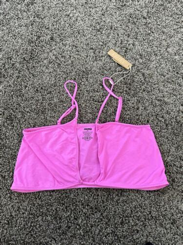 Hot Pink Skims Micro Cording V Crop Bralette Top Neon Nwt Ebay