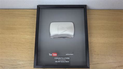 YouTube Silver Play Button 100 Thousand Subscribers Reward YouTube