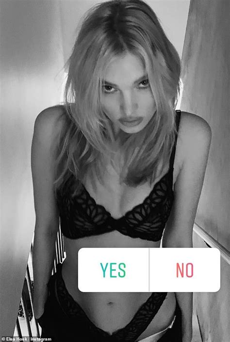 Elsa Hosk Shows Off Sensational Post Baby Body In Sizzling Lingerie Snaps Daily Mail Online