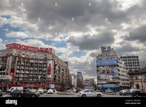 Picture Of The Panorama Of Piata Romana In Bucharest Romania Piața