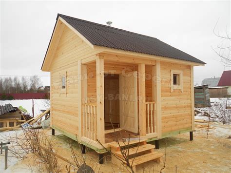 Проект бани 4 на 4. Купить баню 4х4 с террасой под ключ в Москве.