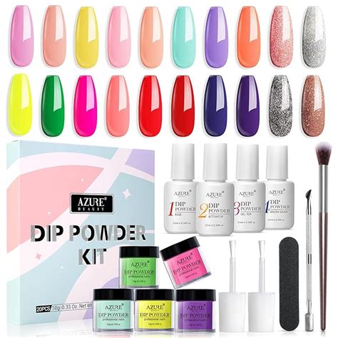 Amazon Azurebeauty Hot Pink Dip Powder Nail Kit Beauty Personal Care