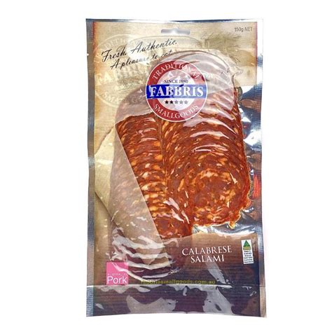 Salami Calabrese Sliced Hot By Fabbris