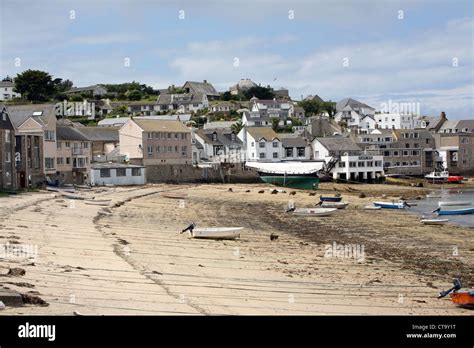 The harbour and beach, Town beach, Hugh Town, St Mary’s Scilly Isles ...