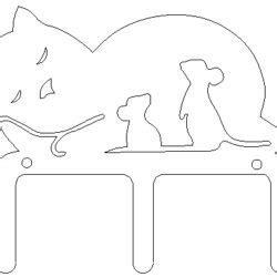 Вешалка кошки и луна - Чертежи, 3D Модели, Проекты, Модели для станков ЧПУ