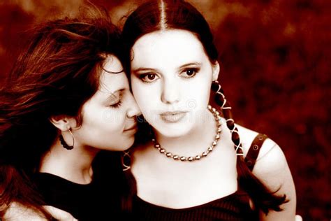 Lesbian Women Hugging In Erotic Foreplay Game Stock Photo Image Of Passion Game