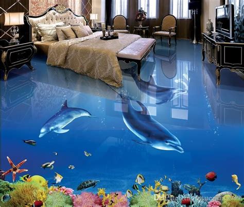 3d Pvc Flooring Waterproof Self Adhesive Murals Wall Paper Custom