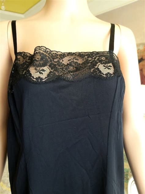 Black Nightgown Wedding Lingerie Sheer Slip Dress Bri Gem