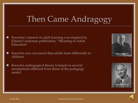 Ppt Knowles Andragogy Theory Of Adult Learning Powerpoint