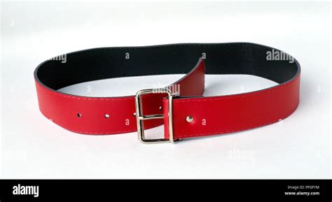 Red Leather Belt Stock Photo Alamy