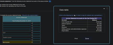 Solved Income statement. From the following income statement | Chegg.com 