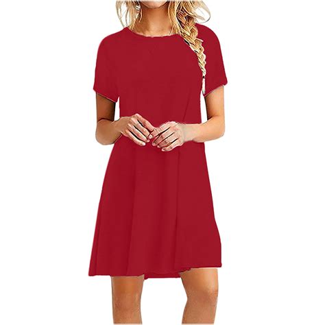 Frostluinai Summer Dresses For Women Plus Size Dress Casual Tshirt