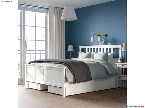 Кровать Ikea Hemnes/Lindbaden 4 ящика 180x200 (Белый) купить в Кишиневе ...