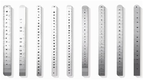 Professional Inch and Metric Measuring Rulers for Precise Measurements | Premium AI-generated vector