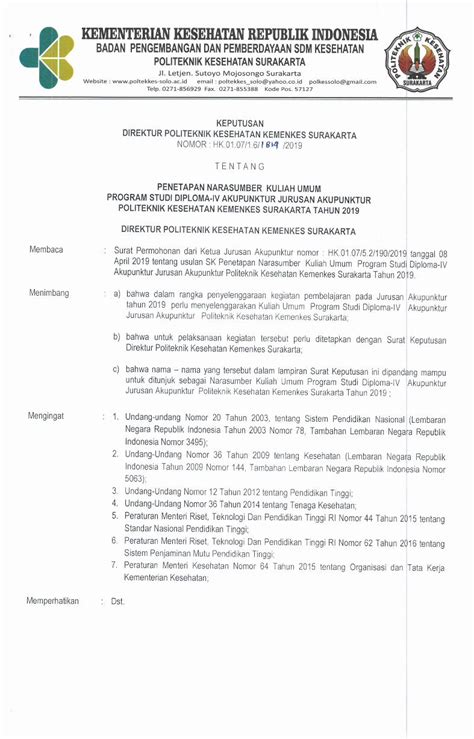 Pdf Surat Permohonan Dari Ketua Jurusan Akupunktur Nomor Hkoi 07
