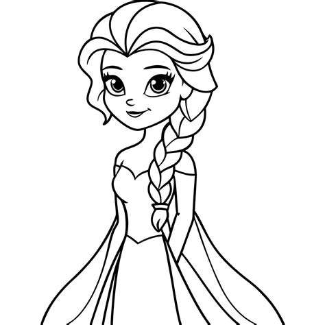 black  art   full body disney princess elsa  kids coloring