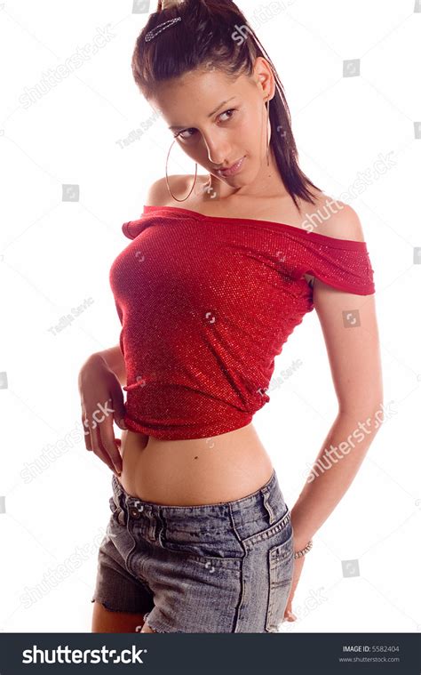 Hot Sexy Fit Brunette Lots Hair Stock Photo Shutterstock