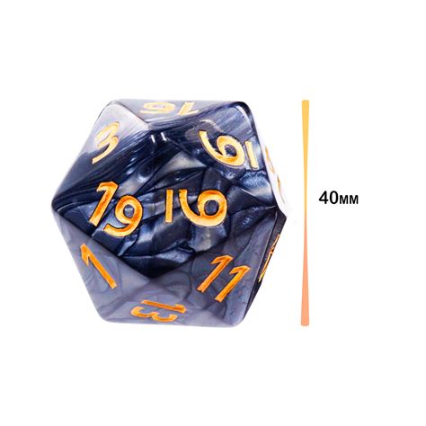 Dado De Vinte Lados - Dado de RPG - D20 Black Pearl Titan Dice - Vinte Lados - Mercado RPG