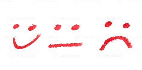 Red Sad Smiley Face