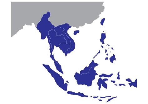 Southeast Asia Map SVGs for Free Download