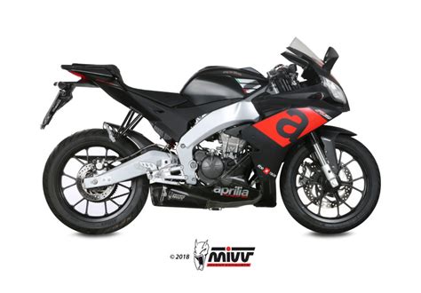 MIVV Slip On Delta Race Black Standard Exhaust For Aprilia RS 125