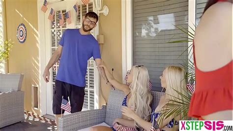 Two Horny Blonde Babes Double Team A Massive Cock On Independence Day LetMeJerk