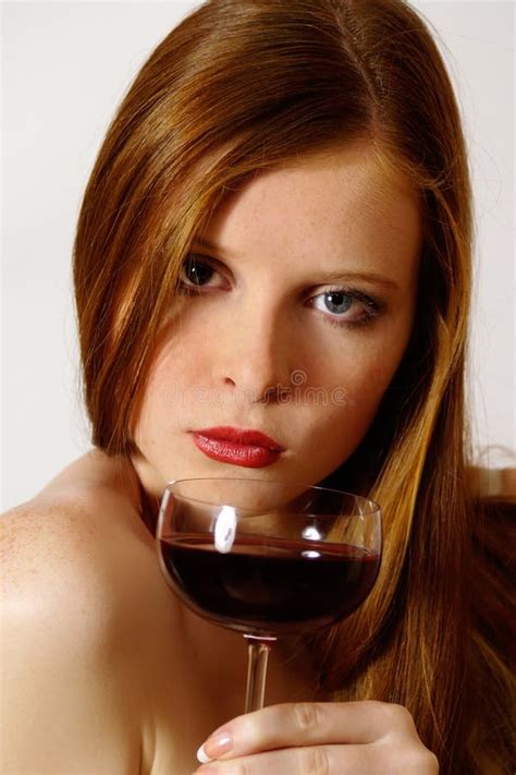 Portrait Of Redhead Girl Drinking Hot Coffee Stock Image Image Of