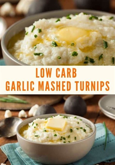 Low Carb Garlic Mashed Turnips Recipe